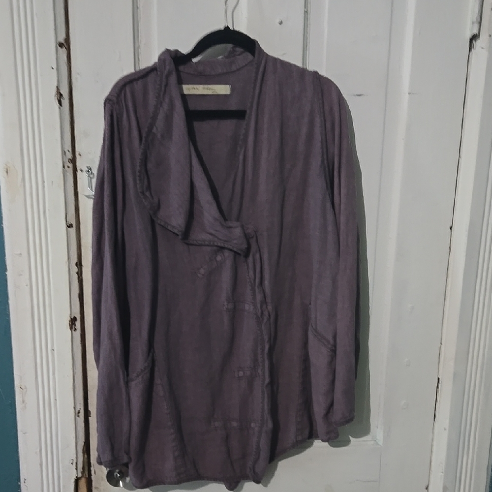 Purple Draped Jacket - image 1